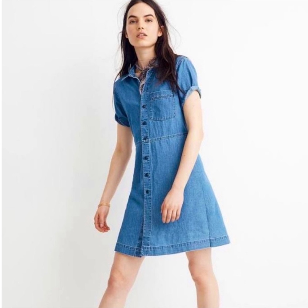 Madewell Blue Denim Mini Dress